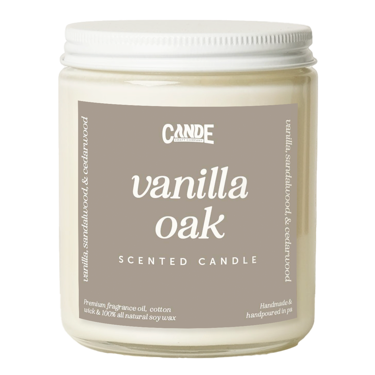 Vanilla Oak Scented Candle